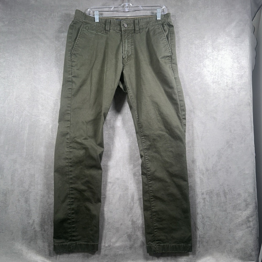 Lucky Brand 410 Athletic Chino Pants Mens 32x32 Forest Green